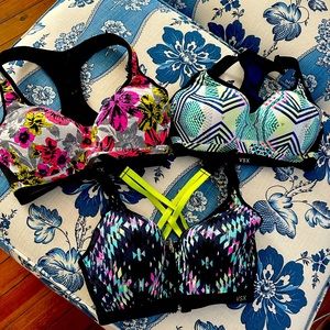 3 Victoria’s Secret sports bras. Great condition. Size 32 D.